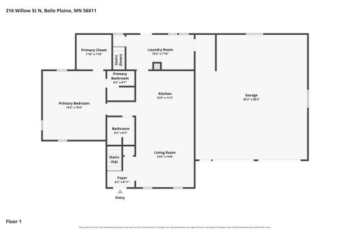 216 N Willow Street, Belle Plaine, MN 56011