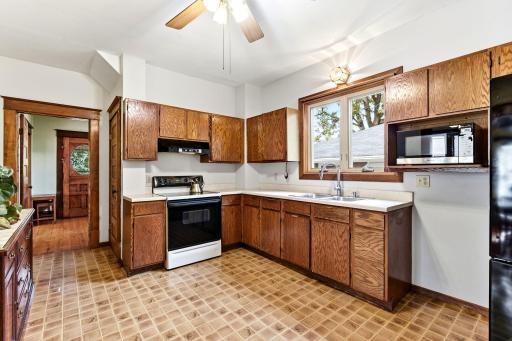 Exceptionally large kitchen along with the formal dining room are a delight for cooking & entertaining