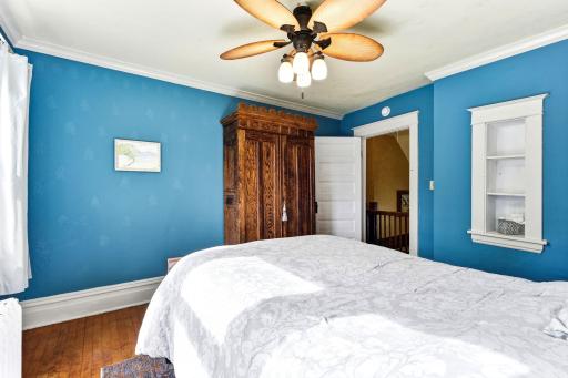South facing primary bedroom gets wonderful natural light!