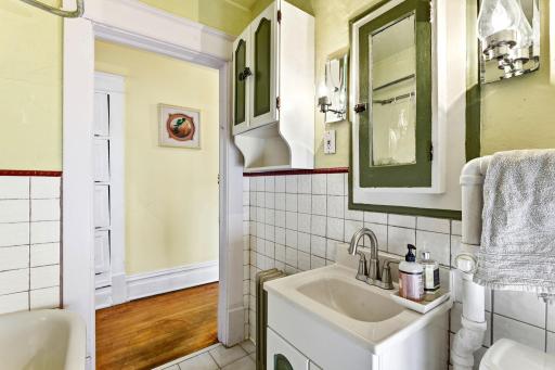 Full bathroom upstairs on same level as bedrooms
