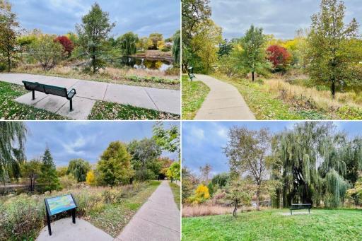 Peaceful and beautiful green space mini-park directly across the street