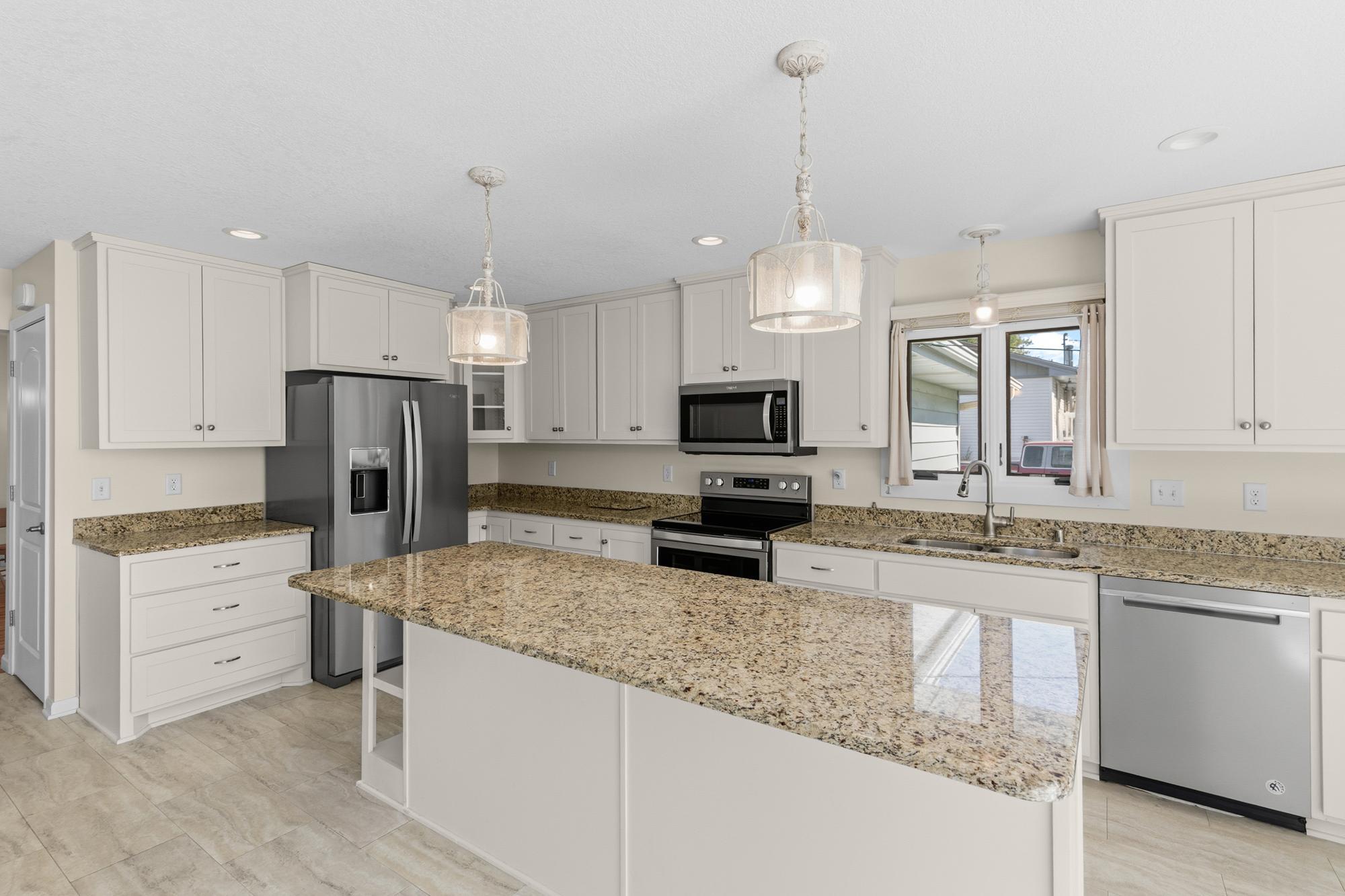 Large Snack Bar for counter seating.