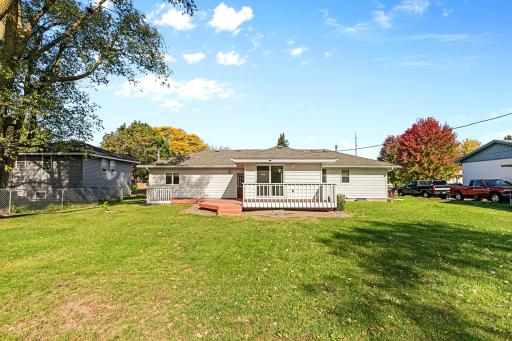 From the back yard, this view shows you the 2 Decks, ideal for everyday enjoyment and entertaining.