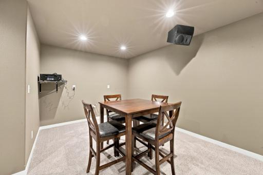 Even more space in the family room - plumbed for a future wet bar