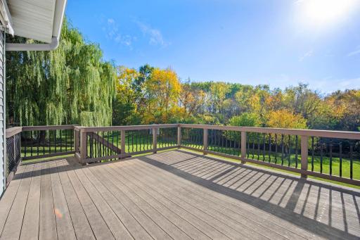 Great deck space to enjoy the sun and entertain guests.