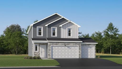 (Exterior rendering, actual home's finishes will vary.)