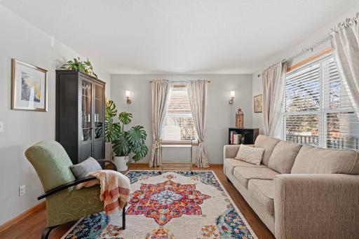 Warm and welcoming with abundant natural light.