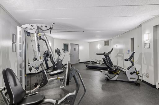 There is also a fantastic exercise room for residents.