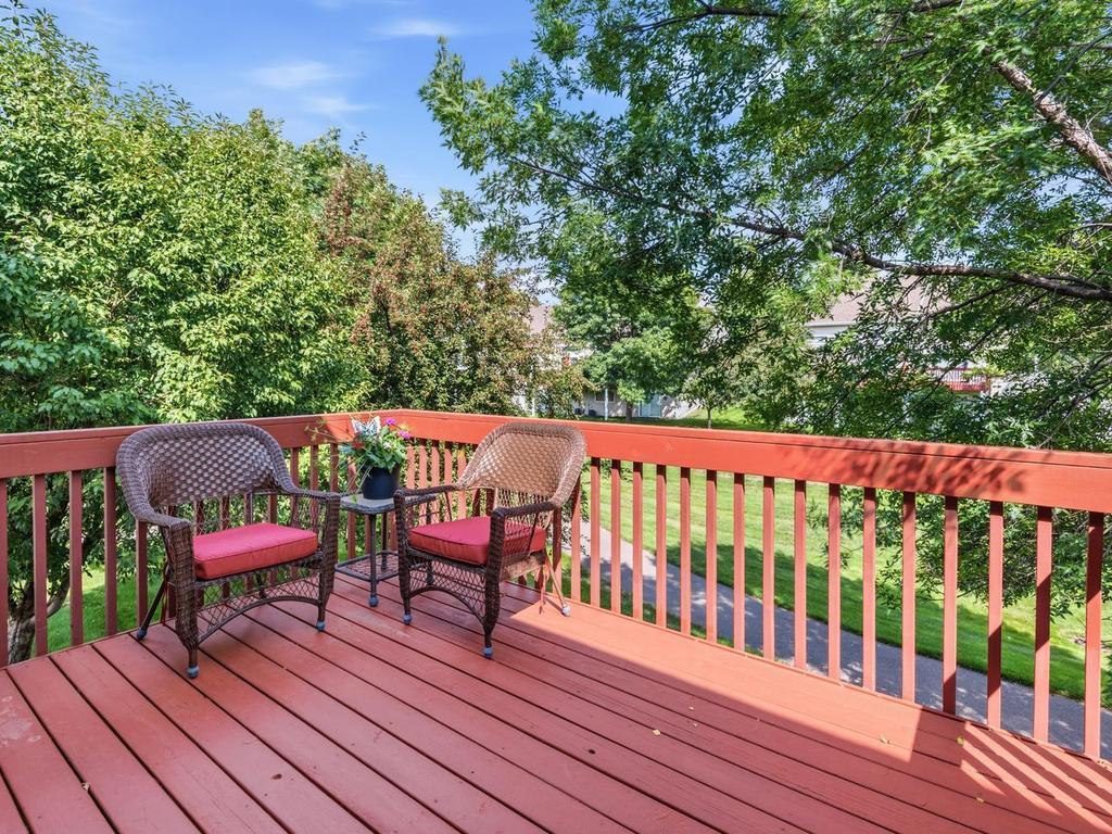 Back deck just off the patio doors from the dining area.
