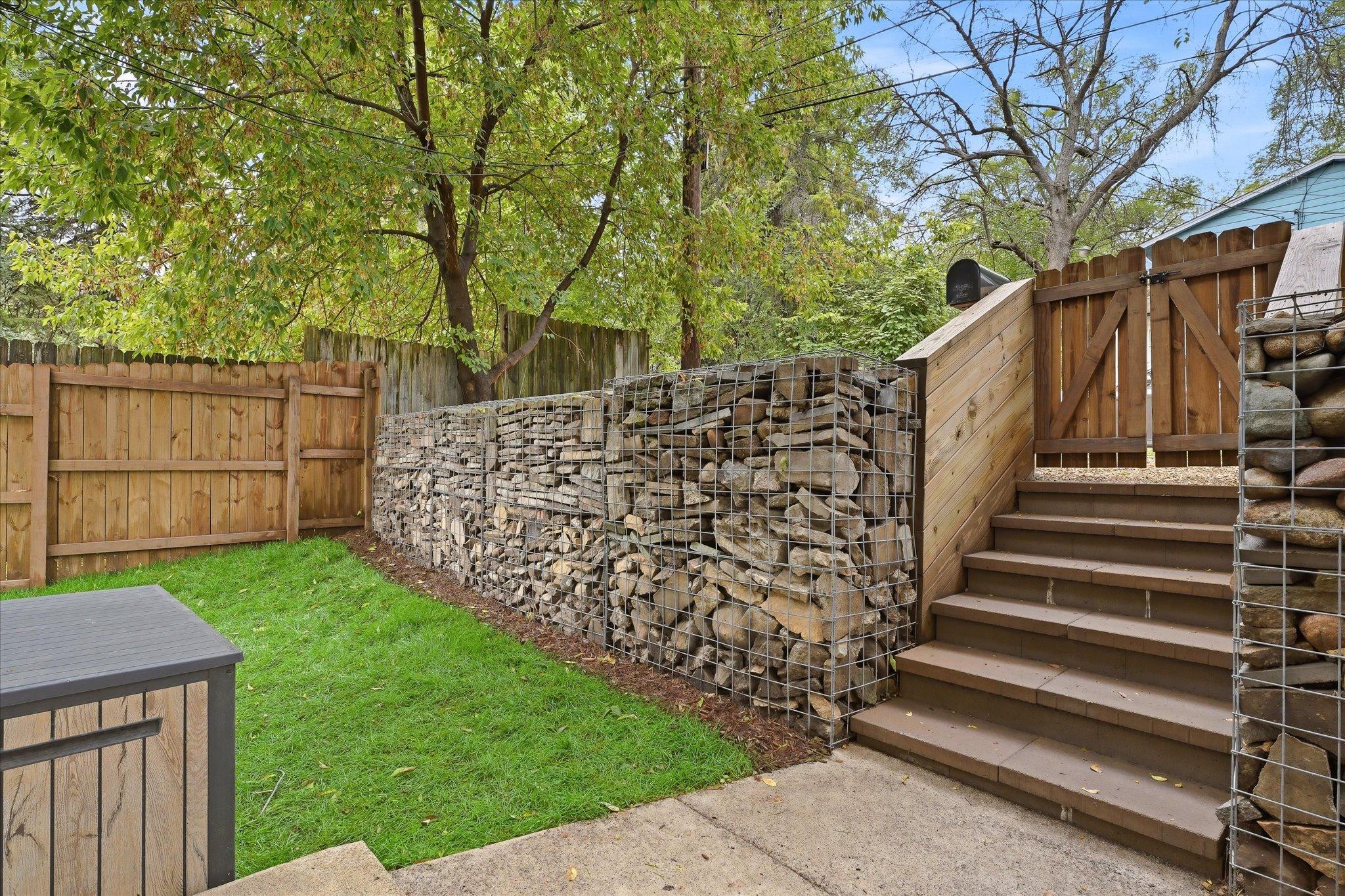 New concrete steps and walkway enhance the home’s exterior!