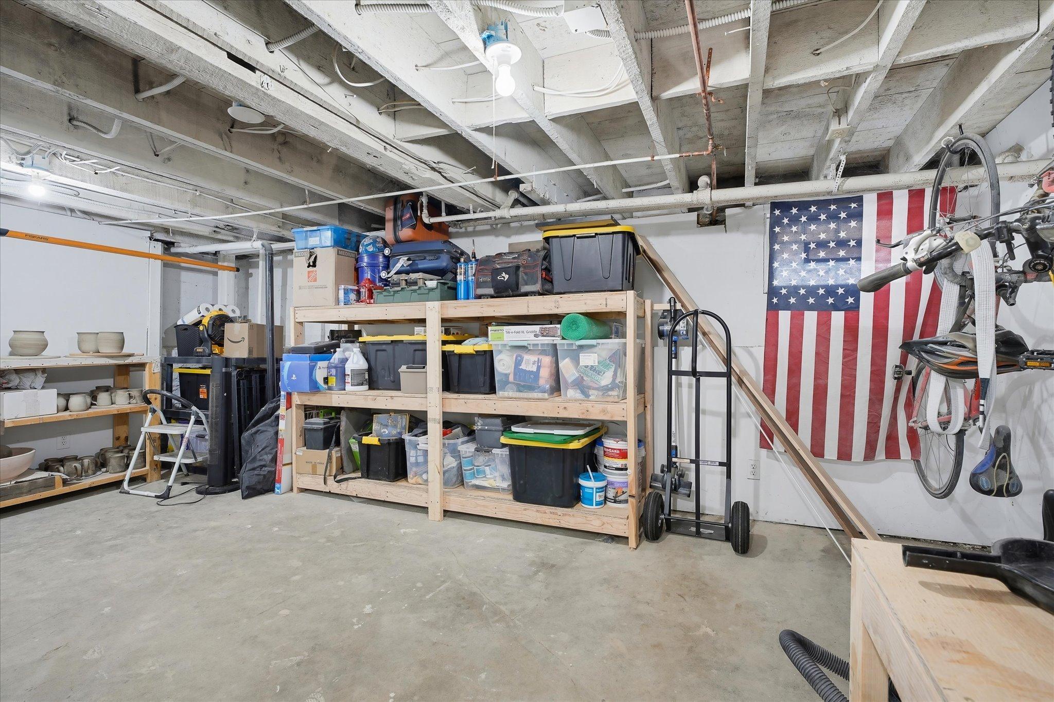 Lower level offers abundant storage space to keep everything organized and out of sight!