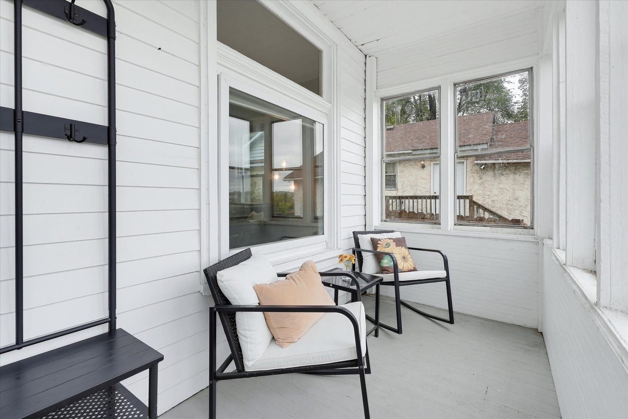 Welcoming front porch adds to the home’s classic curb appeal