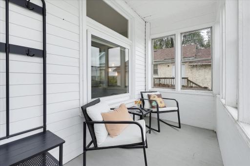 Welcoming front porch adds to the homeâs classic curb appeal