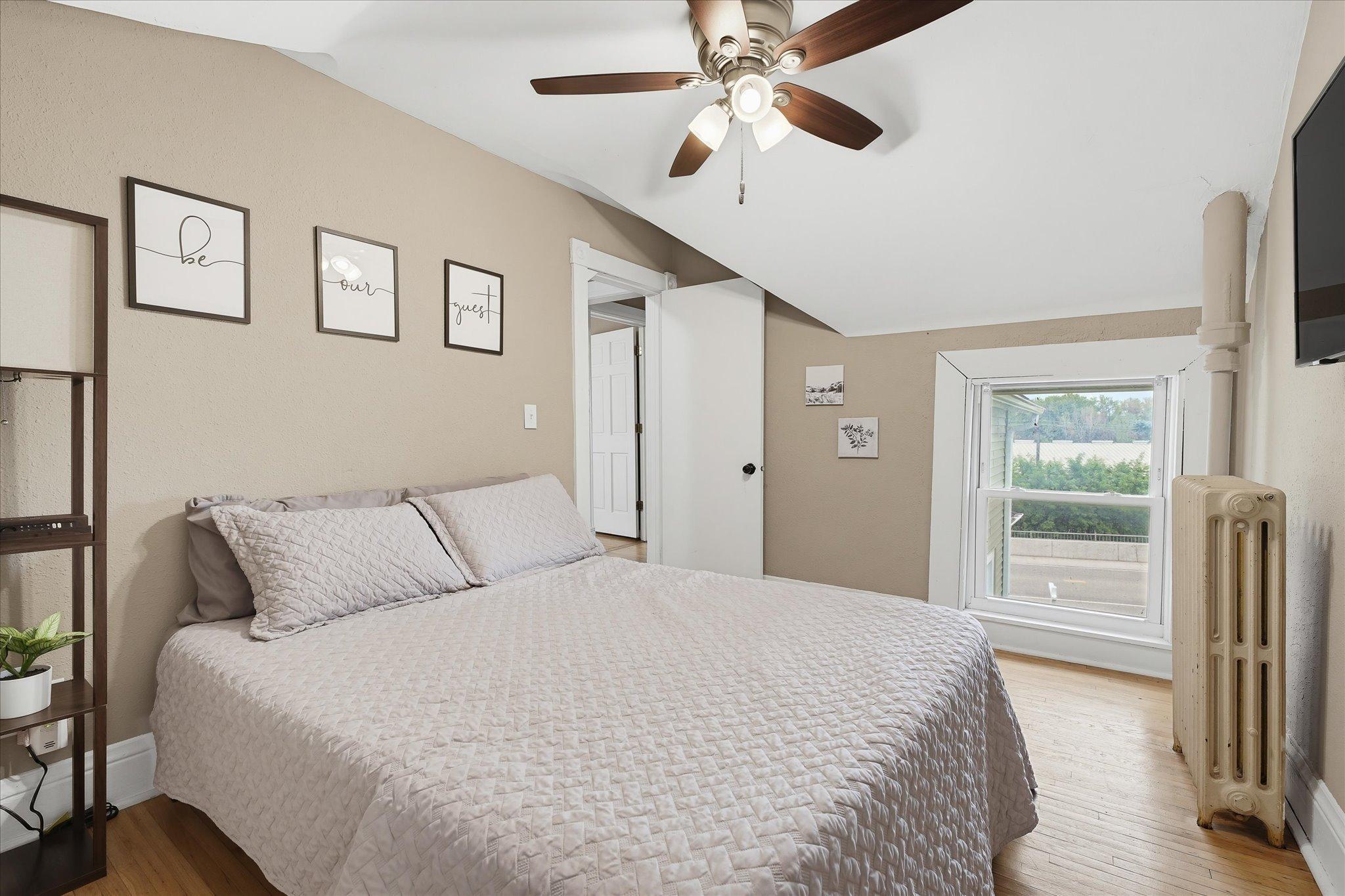 Relax in the spacious primary bedroom with a large walk in closet!