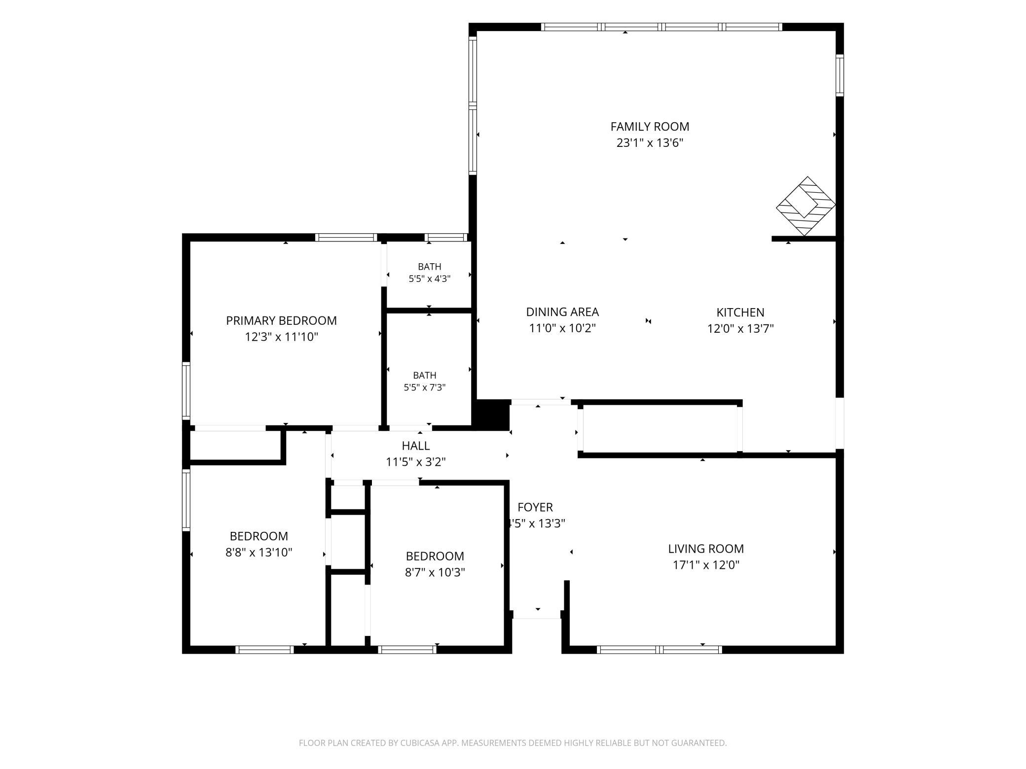 Main Floor Plan - Room Sizes are Approximate