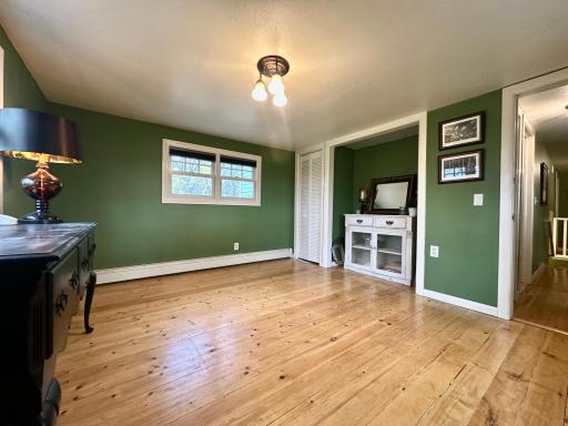 This angle shows the closet in the corner and the inset to use as you wish but great for a piece of furniture as shown here.