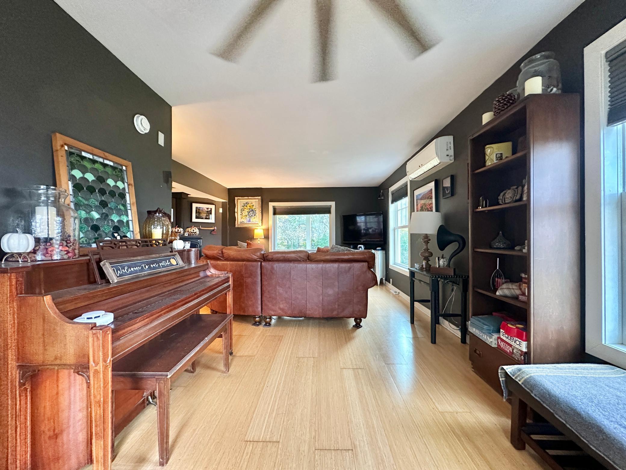 Another look at this room and the living room in the back.