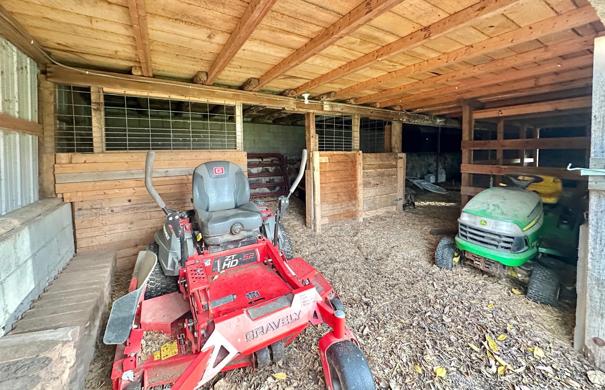 Below is storage and stalls for your favorite farm animals.