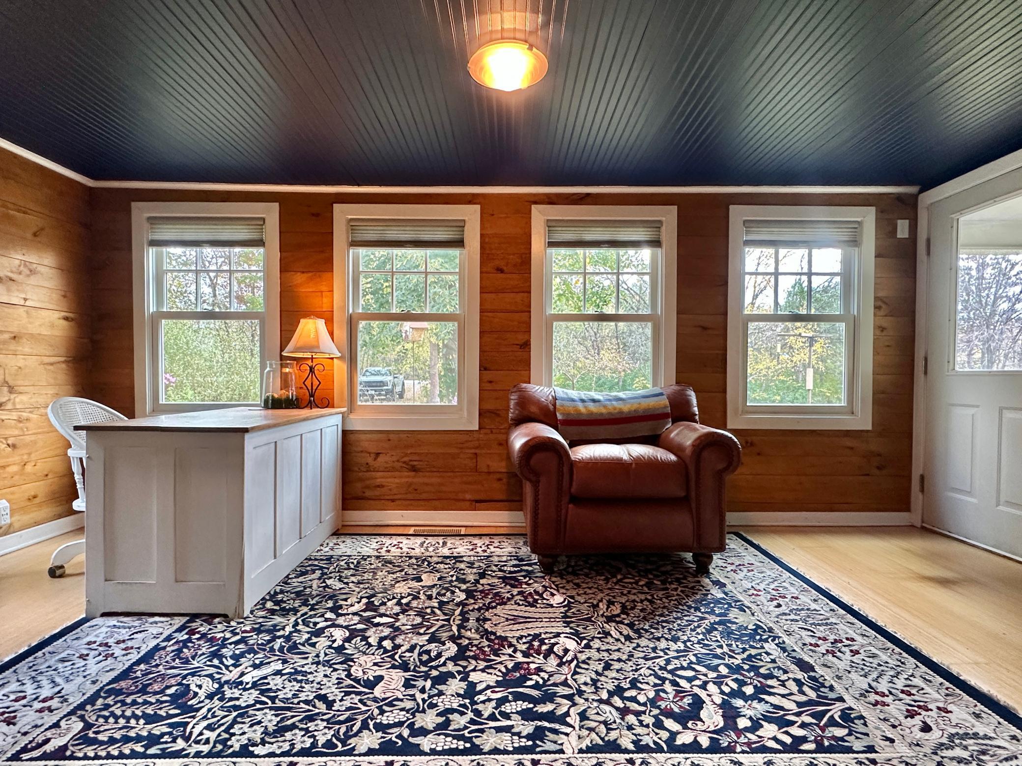 Currently an office, this room could be serve many different purposes.