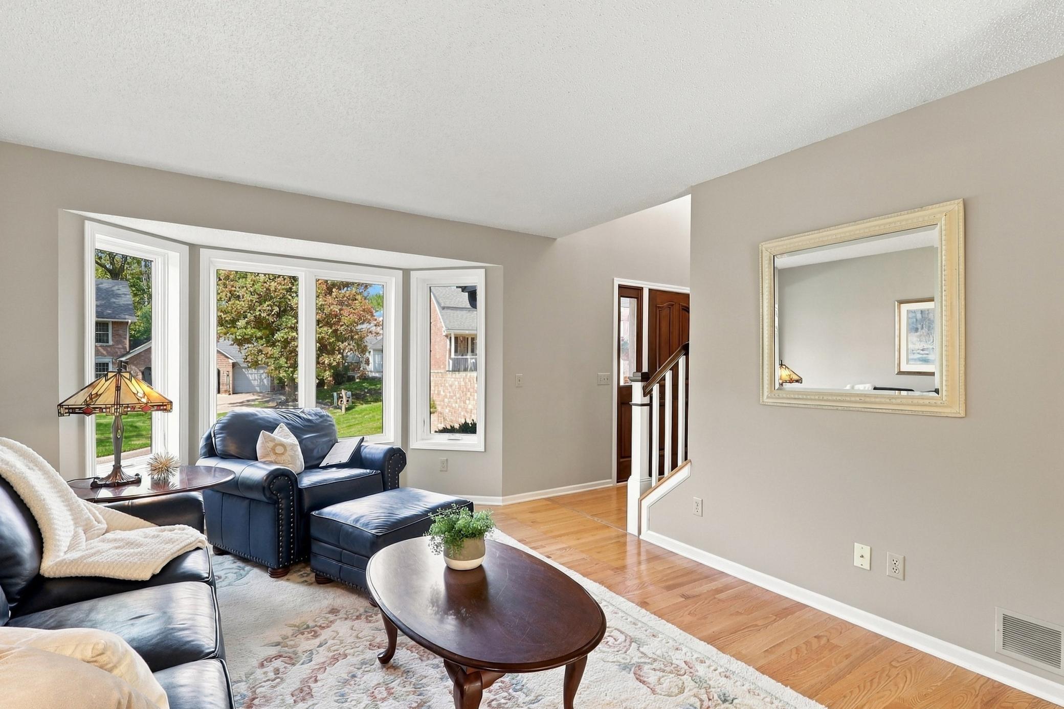 Beautiful solid oak hardwood flooring throughout the main level.