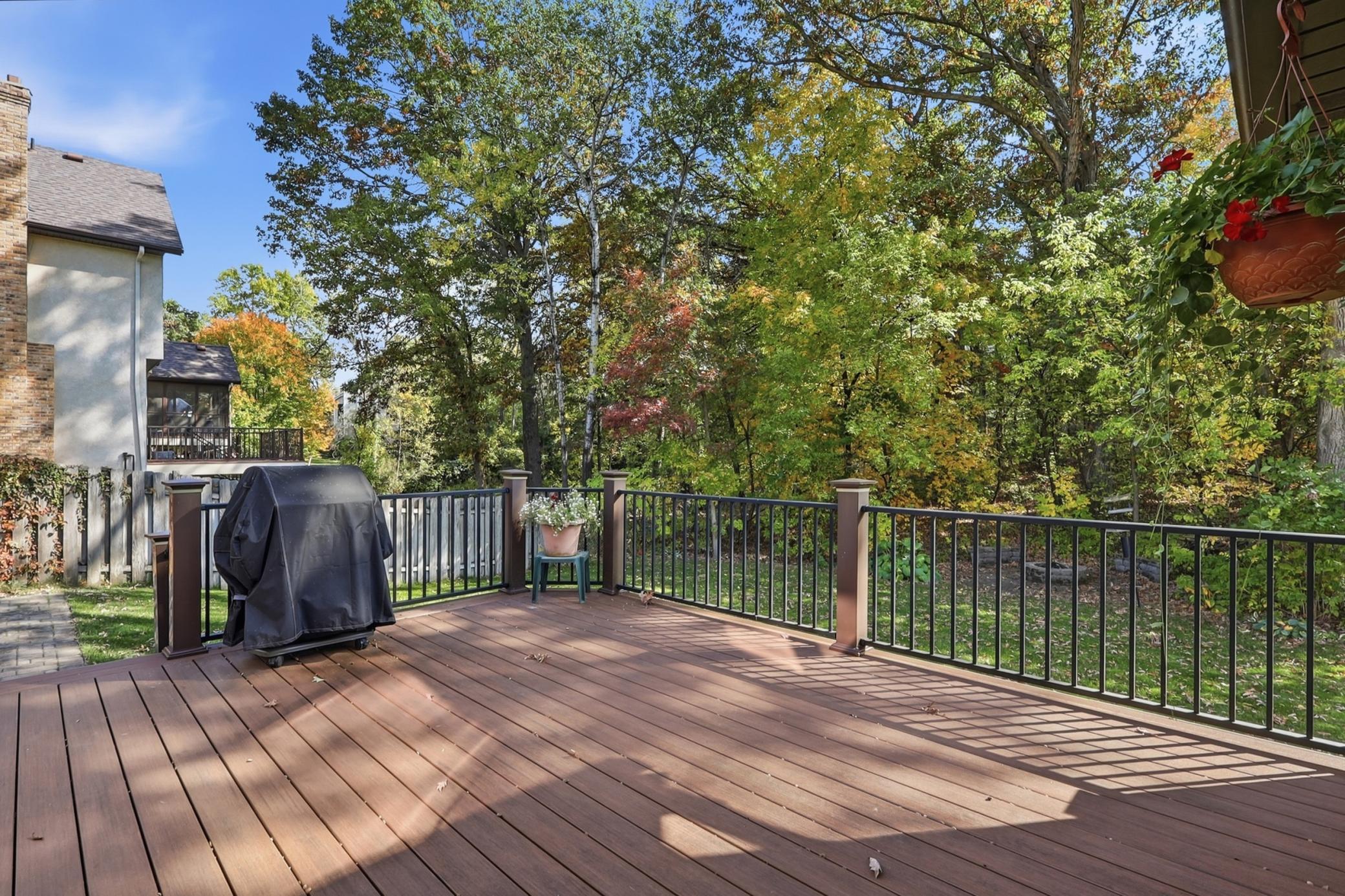 Enjoy relaxing outdoor living from the spacious composite deck overlooking the backyard.