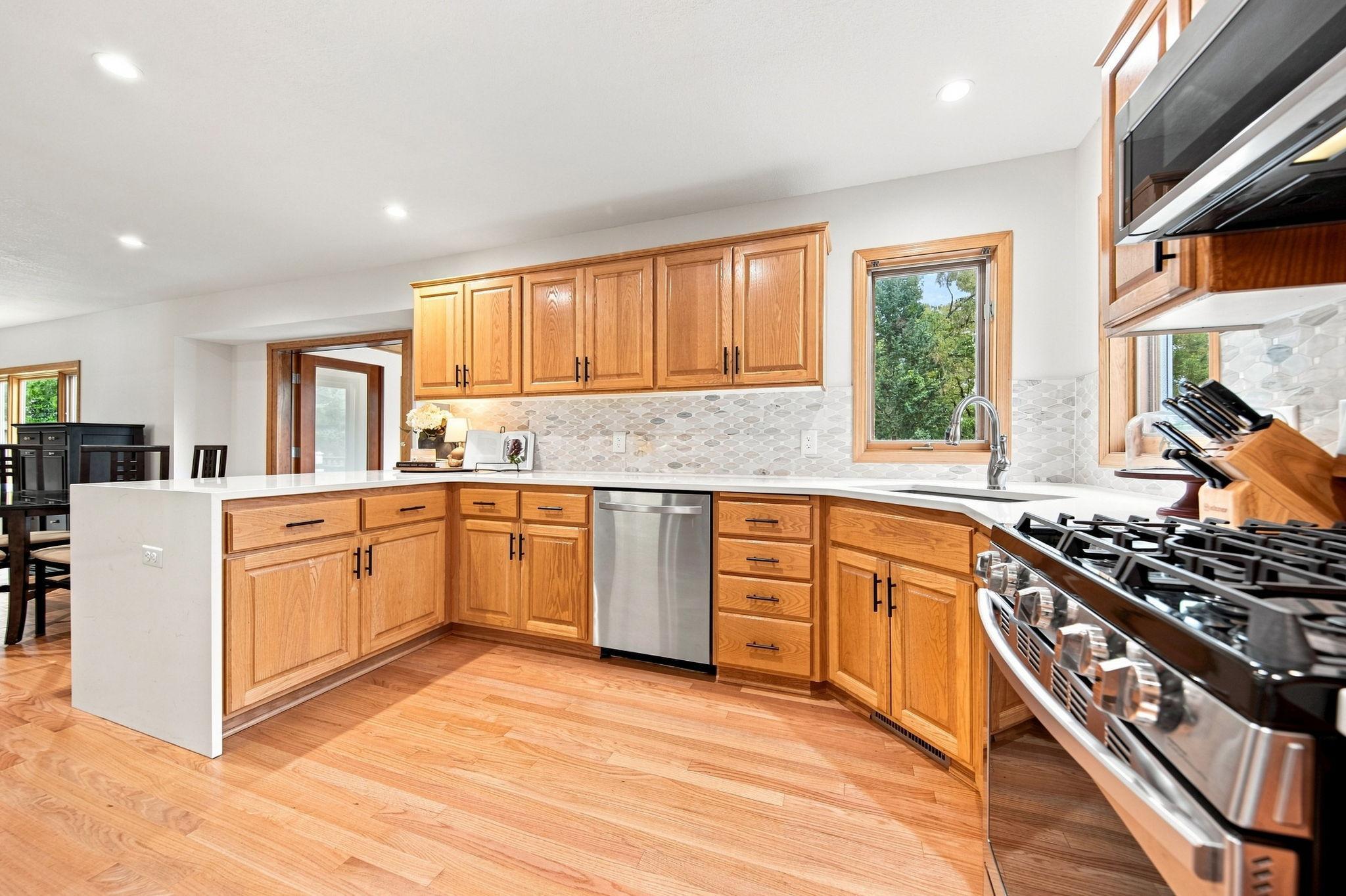 Beautiful refinished hardwood floors throughout the main level.