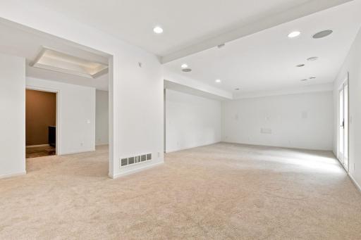 Lower level is so spacious and features brand new carpet and paint.