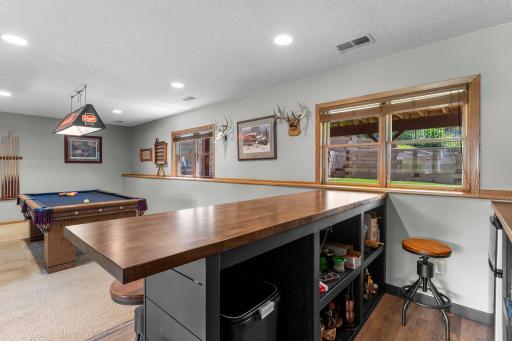 This basement is an entertainers dream spot