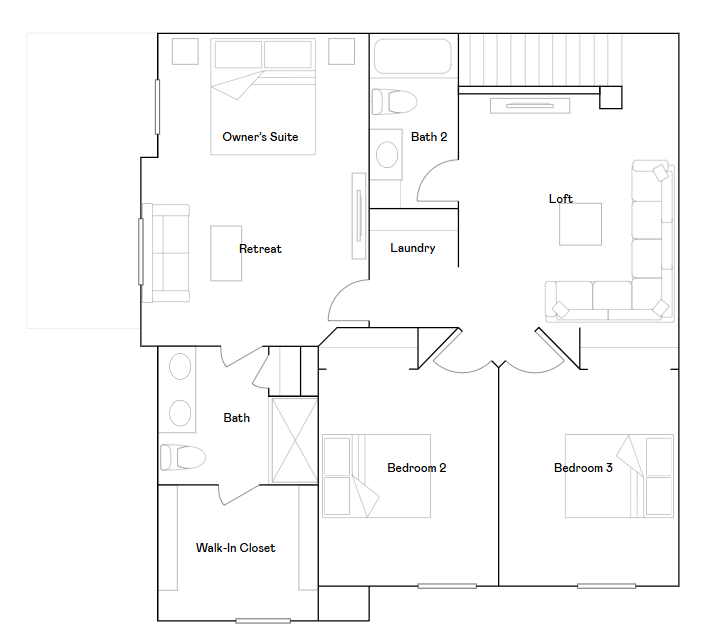Franklin upper level floorplan