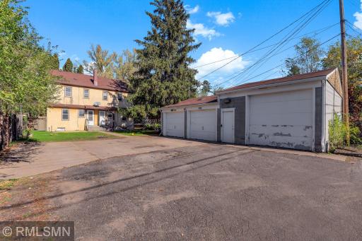 Tons of off street parking, with three huge garages