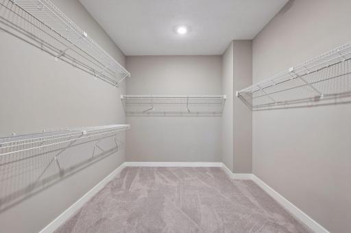 Large primary bedroom with ensuite bathroom and walk in closet