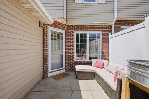 Beautiful east-facing patio with a privacy fence and space for patio furniture or a planter box. Don't miss out, schedule your showing now!