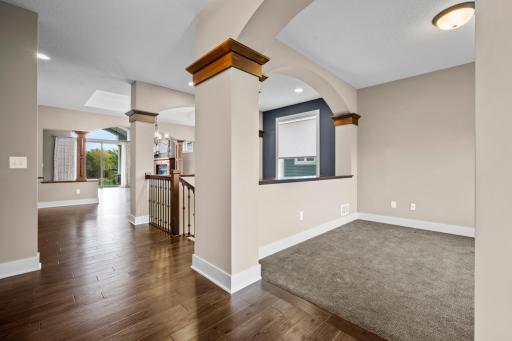 To the right of the entry is a flex space for your sitting room, library area or office.