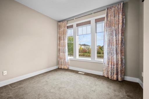 The large window in the flex room allows for tons of natural light