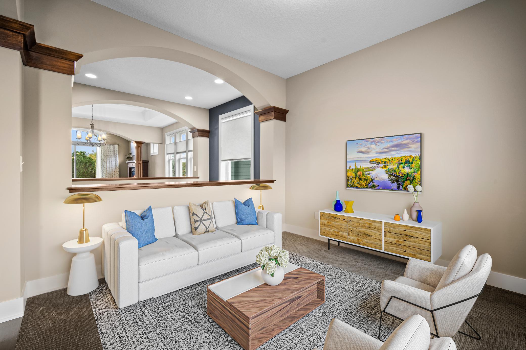 Virtually staged flex room