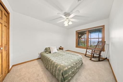 Lower Level Bedroom with Stunning Lake Views