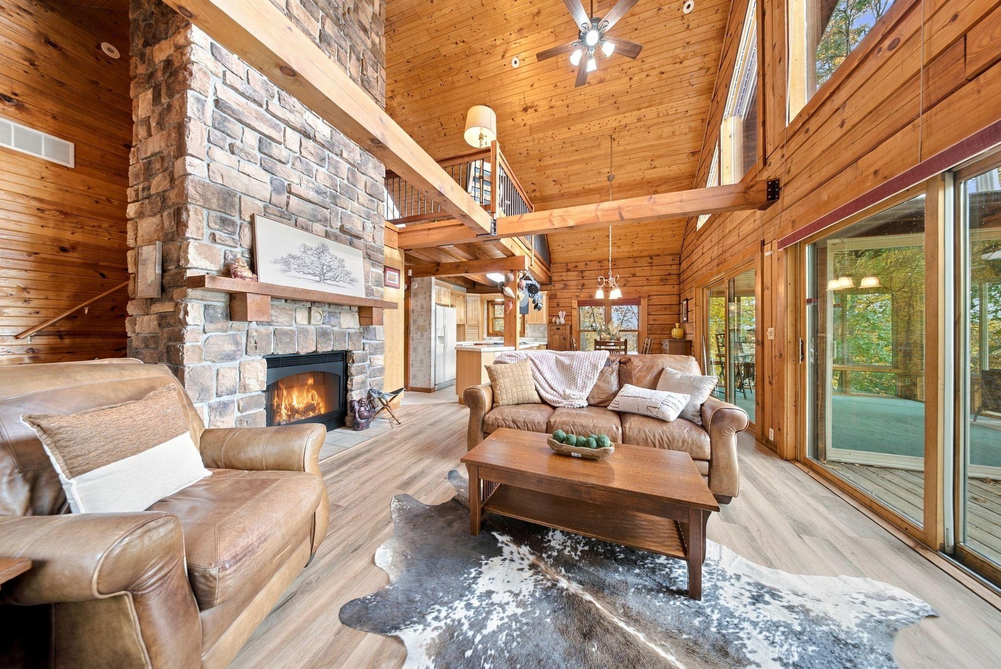 Cozy Gas Burning Fireplace