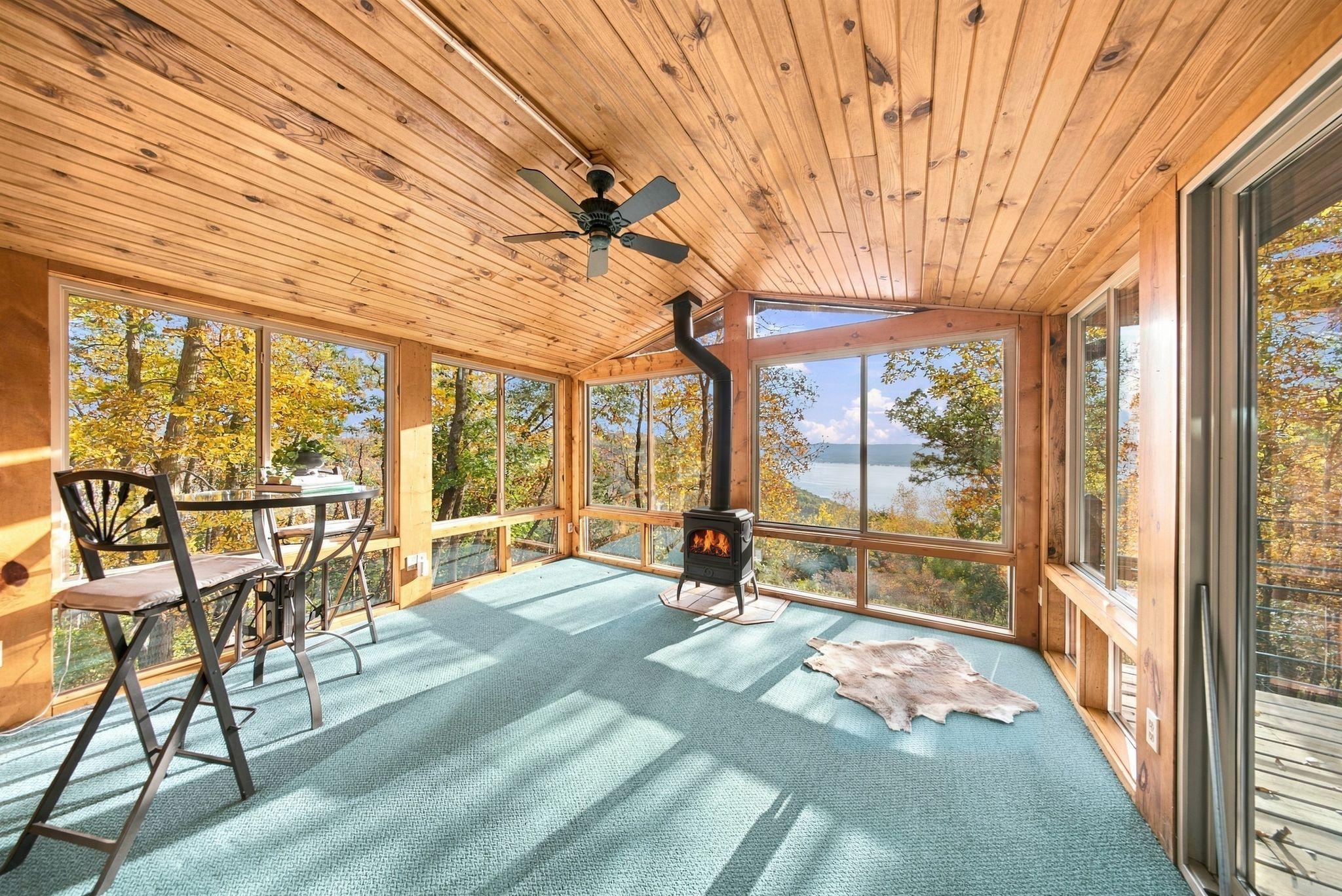 3 Season Porch with Gas Fireplace