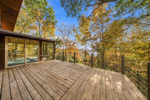 Expansive deck for entertaining and grilling.