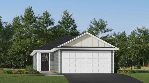 (Exterior rendering, actual home's finishes will vary.)