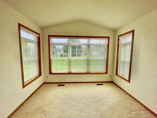 Den is nice and bright, has vaulted ceiling