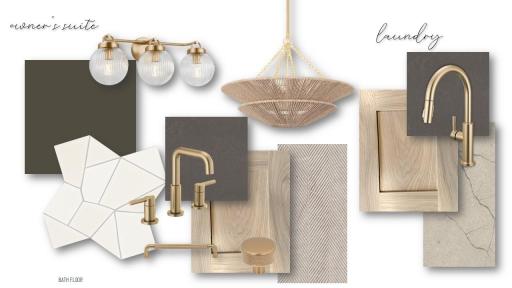 Design selections - Owner's suite and laundry room.