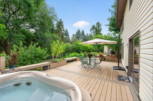 Welcome Home! Back Deck Features tons of space for entertaining and an inviting Hot Tub!
