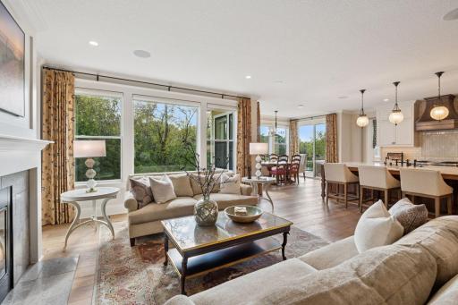 Sunlit interiors featuring oversized windows.