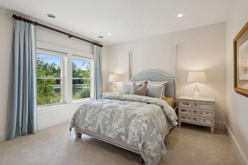 Fourth bedroom and 3/4 bath in located in the lower level.