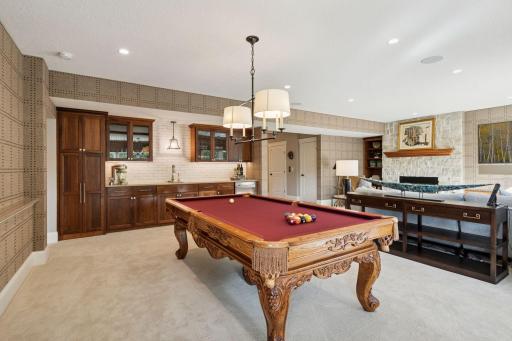 The lower level is perfect for both everyday living and hosting.