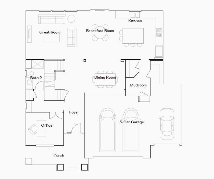 Washburn main level floorplan