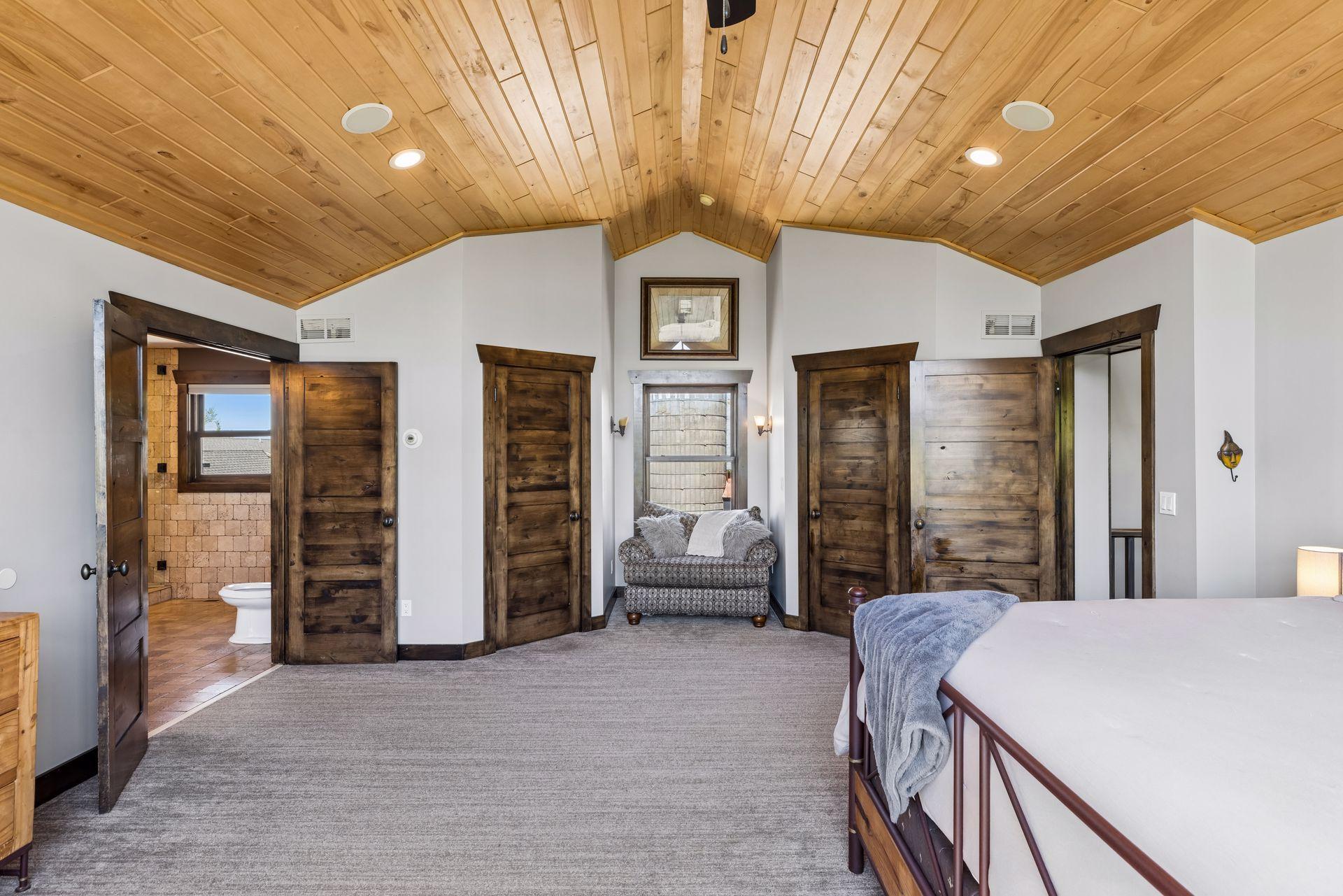 Ornate custom woodwork throughout