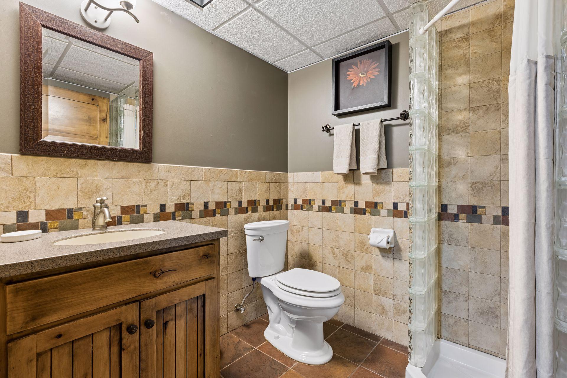 Lower level bath