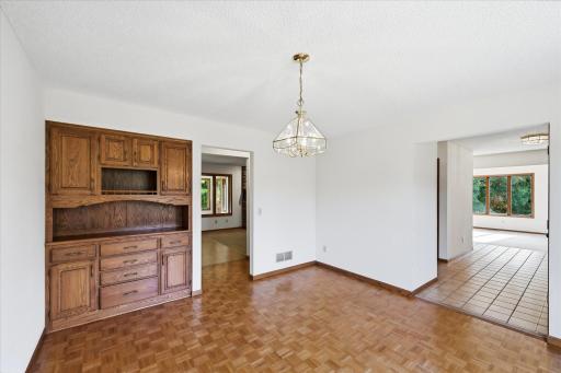 Main floor dining room with built in buffet